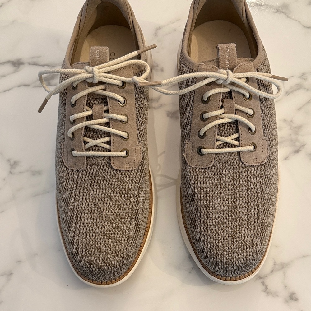 Cole Haan Men's Beige Knit Sneakers